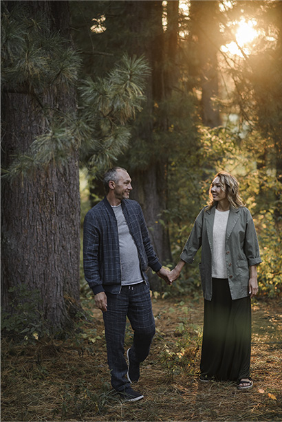 Sergey and Polina in the Taiga